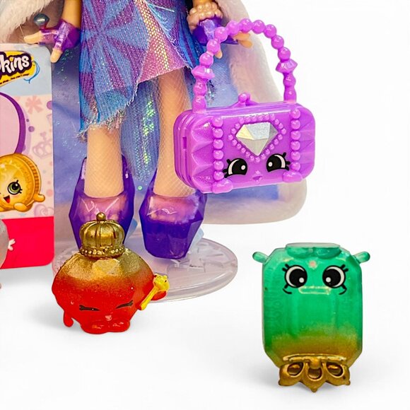 Shopkins Shoppies Gemma Stone Doll Figure Purse 4 Exclusives VIP Card Purple - Picture 5 of 6